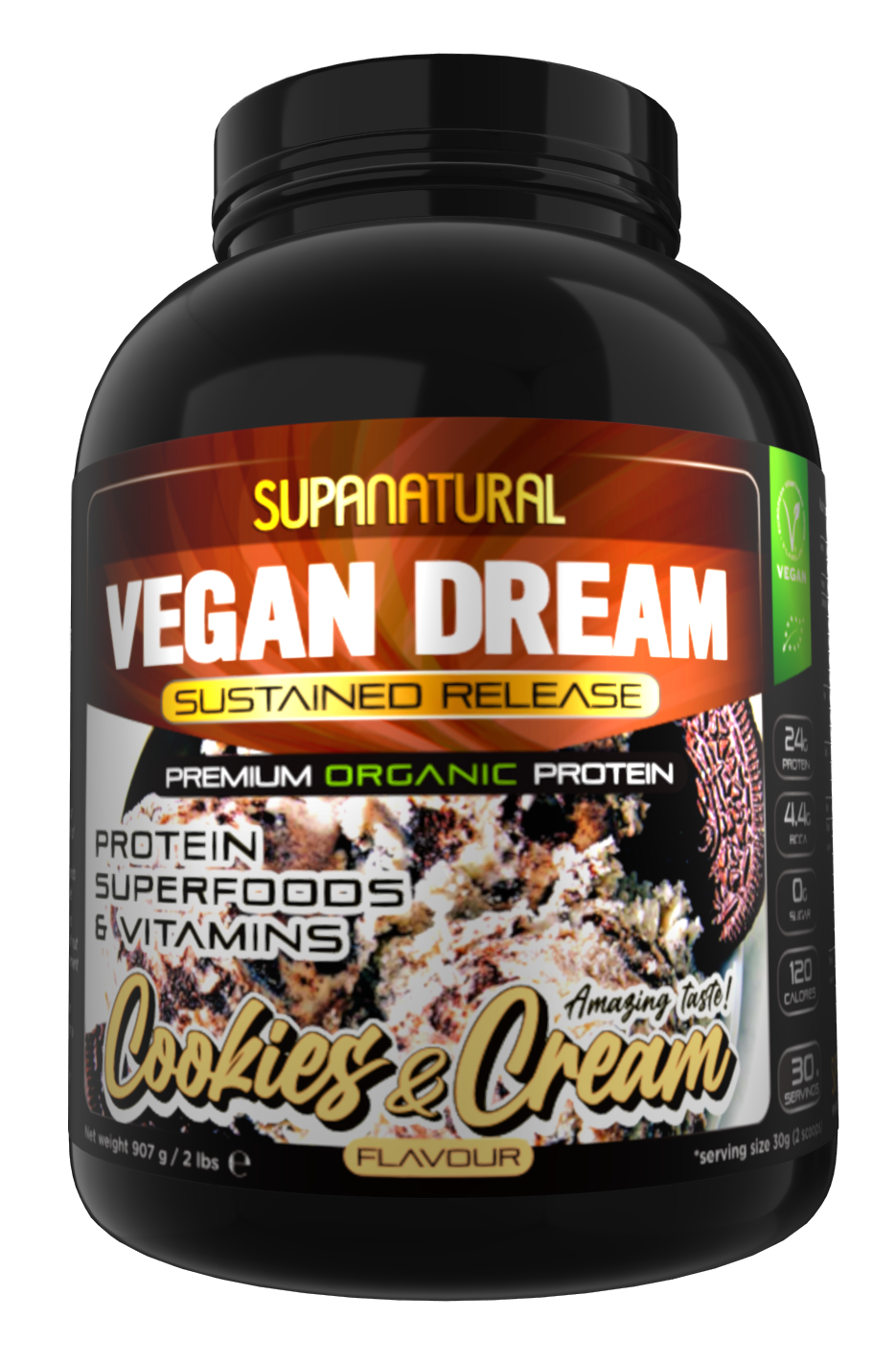 Vegan Dream, Organic (Sustained Release) - Cookies & Cream 907g