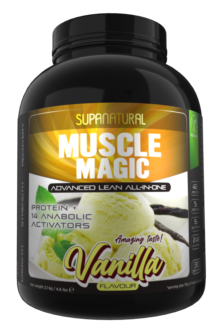 Muscle Magic Vegan, Advanced All-In-One - Vanilla 2.1kg