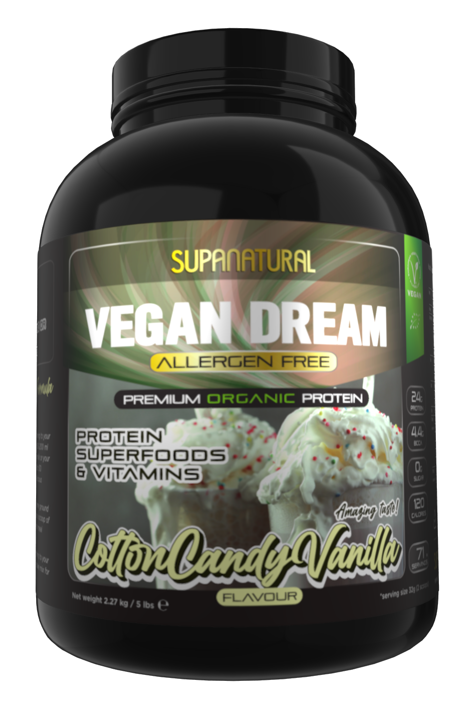 Vegan Dream, Organic (Allergen Free) - Cotton Candy Vanilla 2.27kg