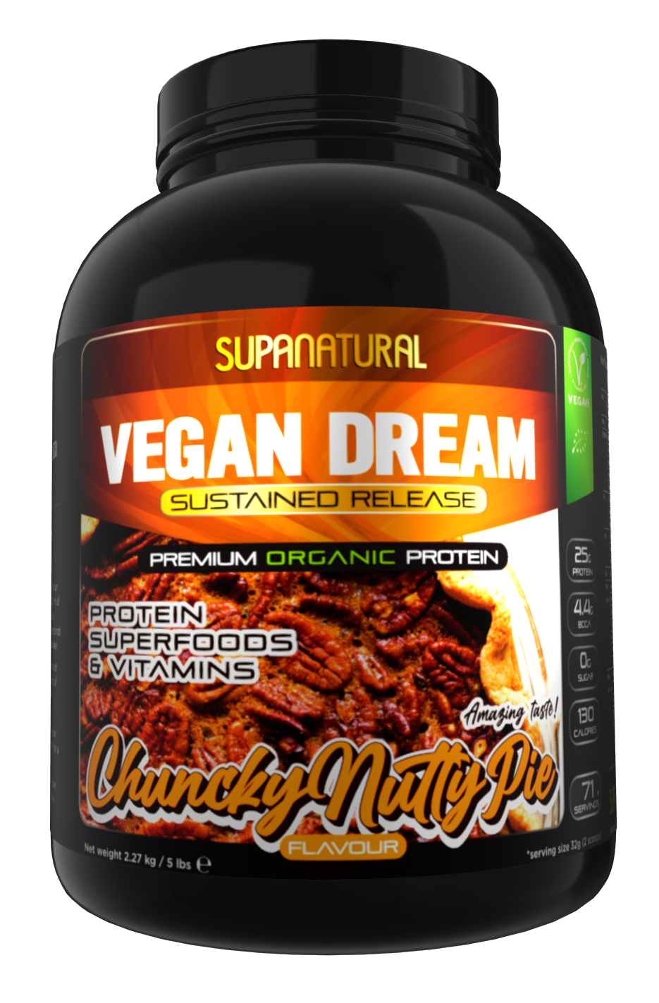 Vegan Dream, Organic (Sustained Release) - Chunky Nutty Pie 2.27kg