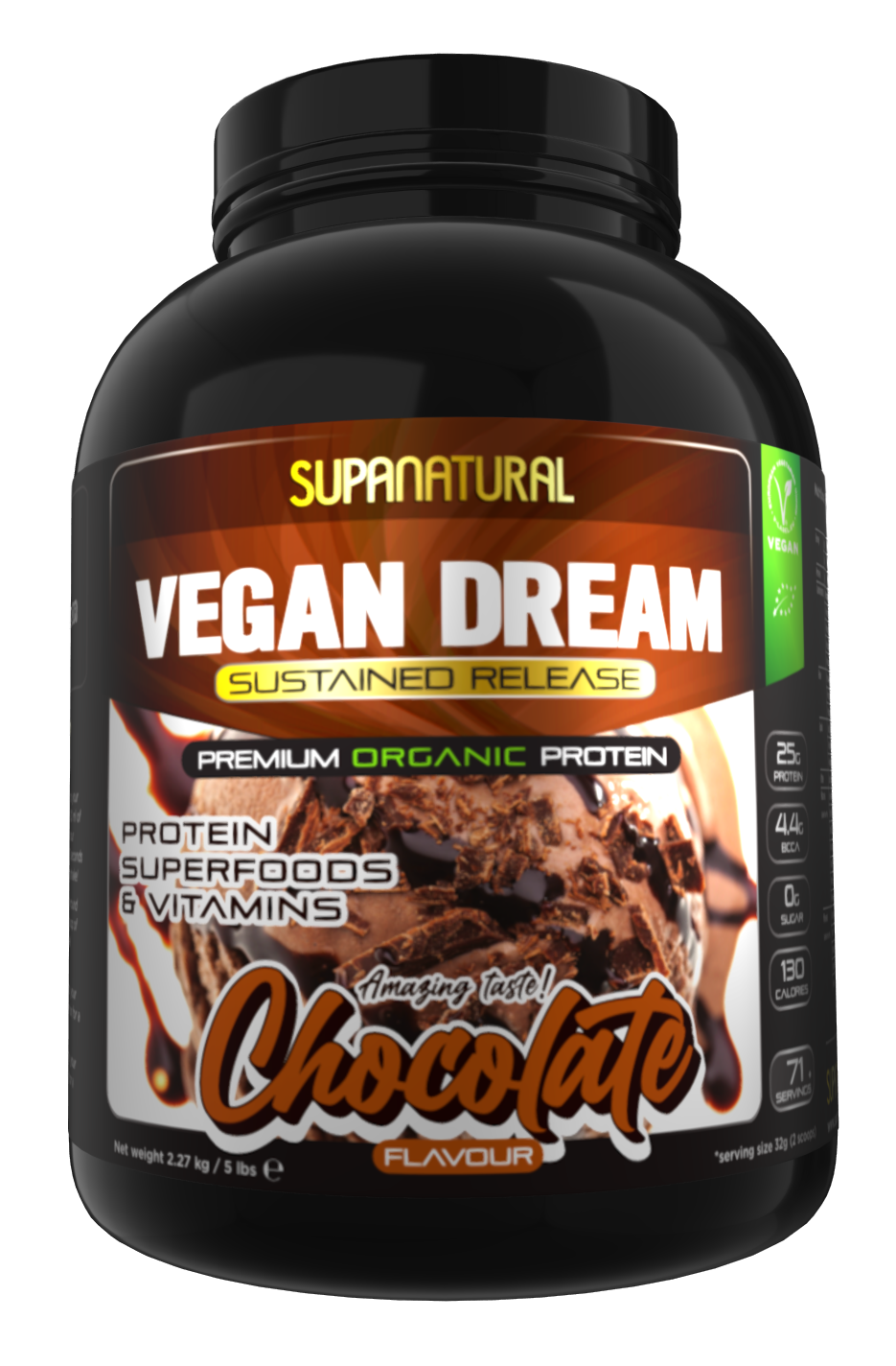 Vegan Dream, Organic (Sustained Release) - Chocolate 2.27kg
