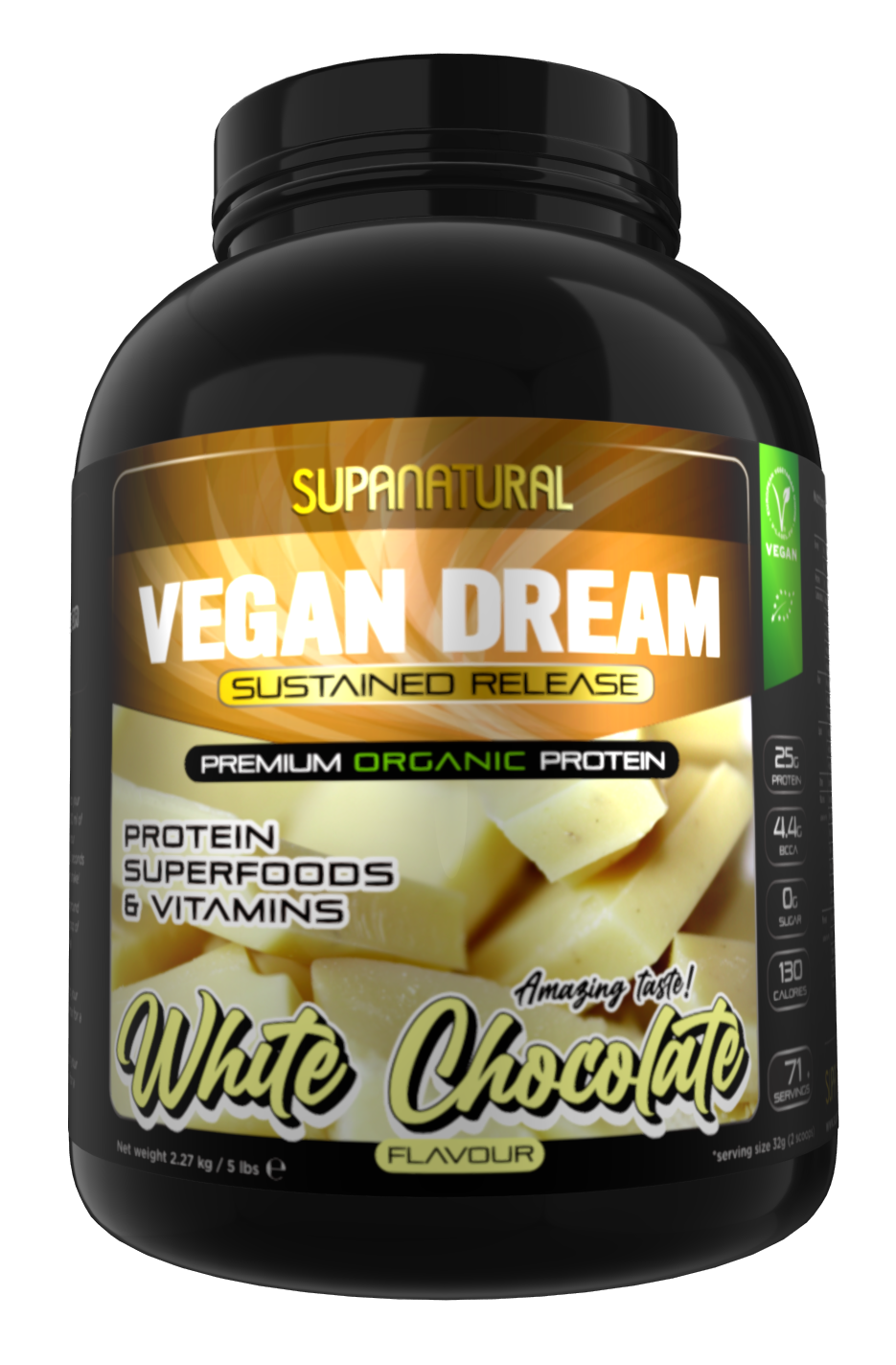 Vegan Dream, Organic (Sustained Release) - White Chocolate 2.27kg
